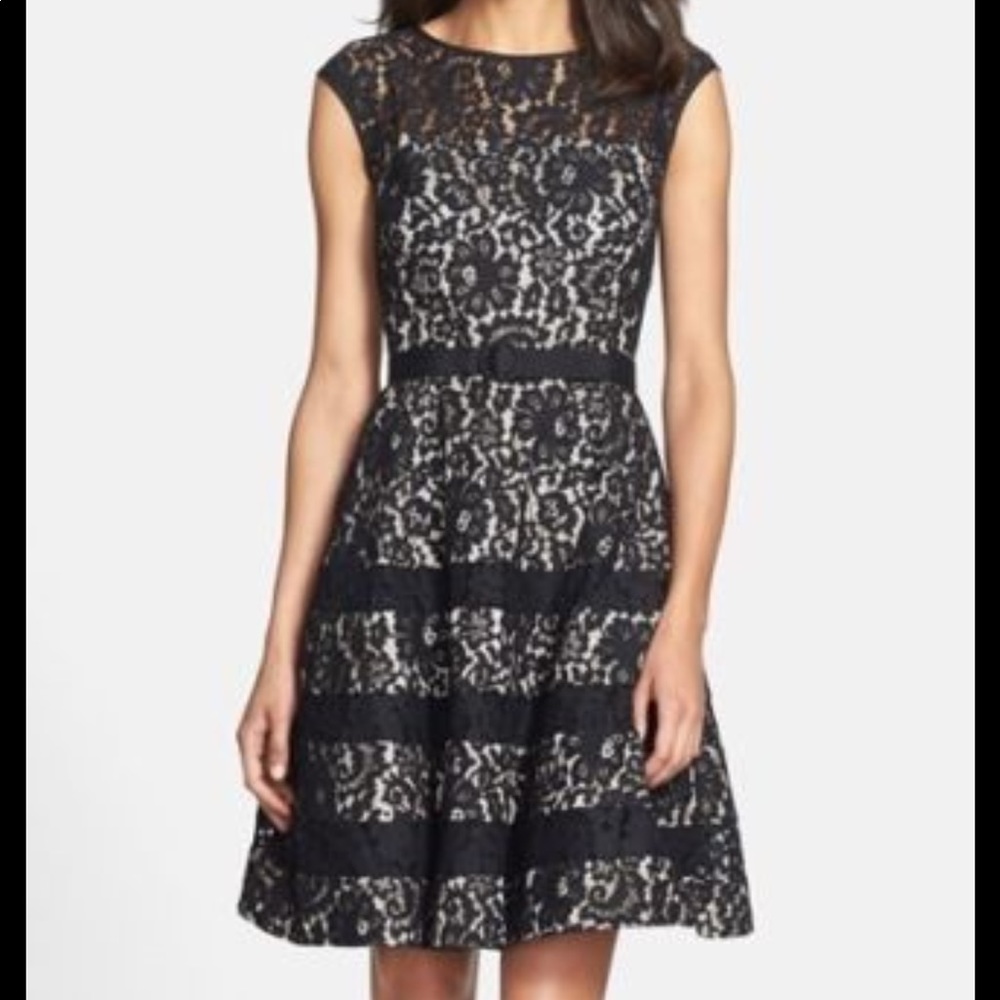 Eliza J fit and flare lace dress